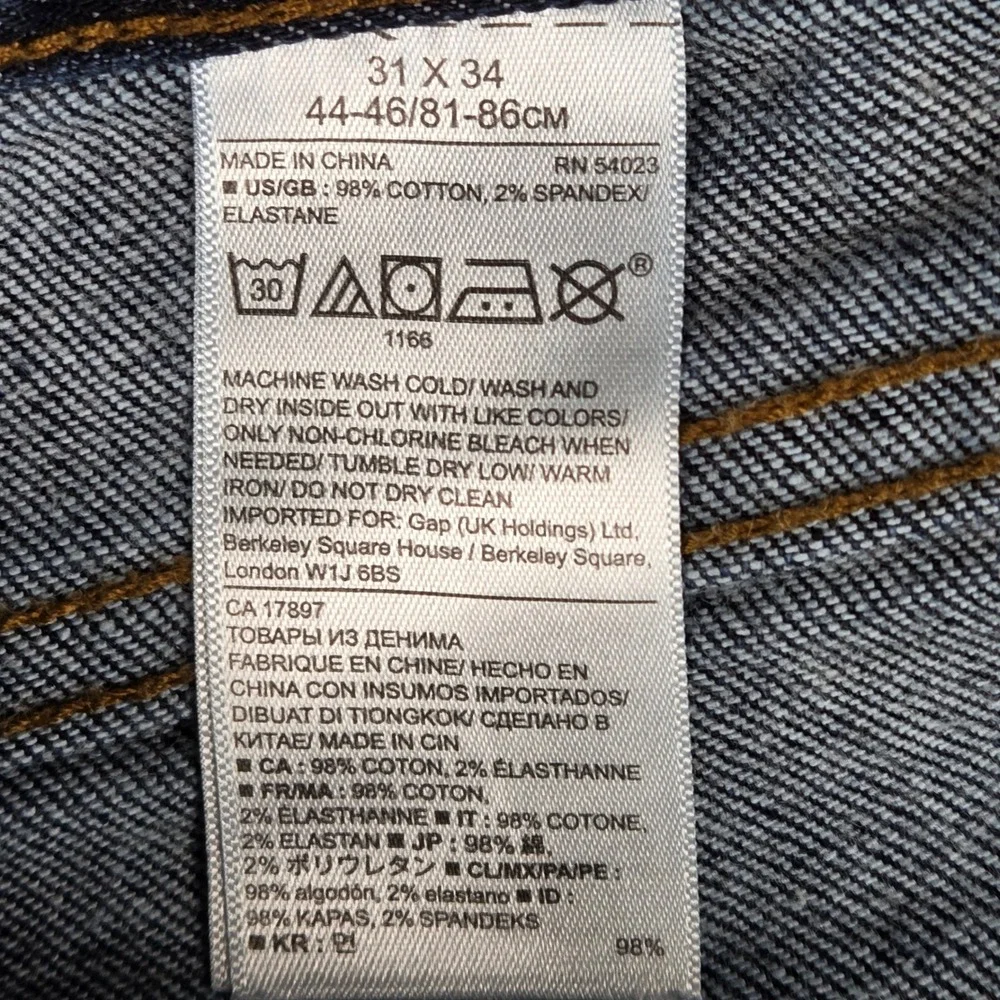 Banana Republic‎ Slim Fit Dark Wash Denim Jeans Mens 31W 34L